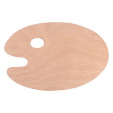 전문가용 유화 아크릴 미술용 우드 파레트 팔레트, 원형 - 소