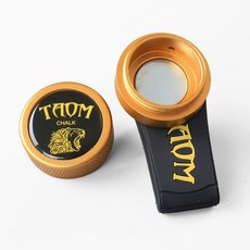 TAOM 원형 풀 초크 홀더 휴대용 큐브 마그네틱 미니 홀더 당구 당구 큐 팁 도구 테이블 스누커 액세서리용 케이스 용기 상자, 19 3-Yellow Holder with Yellow