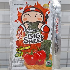 태국 김과자 토마토 맛 (Taokaenoi 브랜드), 3개, 28g
