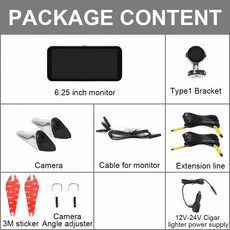카플레이 모니터 25인치 차량 측면 사각지대 시스템 2채널 좌우 카메라 운전 기록 장치 BSD 경고 모니터링, With BSD