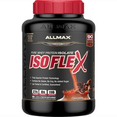 ALLMAX ISOFLEX分離乳清蛋白粉, 巧克力, 1個, 2.27公斤