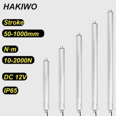 HAKIWO 12V 직선 선형 액추에이터 IP65 방수 2000N 50mm 300mm 700mm 1000mm 스트로크 자동화 도어 150mmS, Stroke 700mm, 1500N 5mm s, 1개