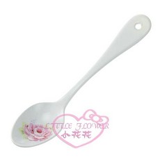 日本鄉村玫瑰圖案琺瑯湯匙， 日本製料理匙, 1個