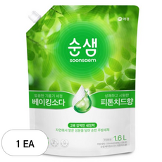 순샘 베이킹소다 피톤치드 리필 세제, 1.6L, 1개