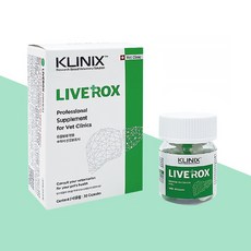 [클리닉스] LIVEROX 리버록스 30캡슐 간 보조제 강아지 고양이, 1개, 신장/심장/간, 30회분