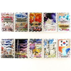 한국 관광지 냉장고자석 10개세트 한국 전통 기념품 마그넷 외국인선물 한국 기념품 마그네틱 해외 여행 전통 선물 외국 친구 선물