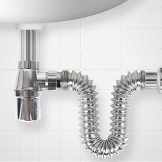 세면기 주름 교체 트랩 피 부속품 관 세면대 배수관, 도도@ 자동주름관P트랩, 상세페이지 참조, 상세페이지 참조