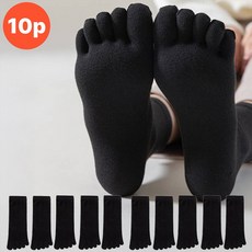 코지레이스 남성 발가락양말 중목 발냄새 예방 통기성 양말 10켤레