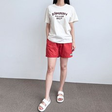 남녀공용 비치반바지 우븐반바지 운동바지 말리부 패치 여자 비치 반바지 SD-230535W