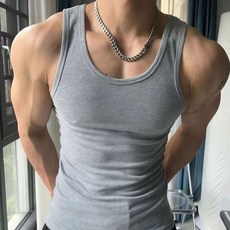 男士粗螺紋背心