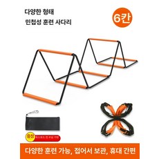 스텝 레더 민첩사다리 지구력 태권도 운동 사다리 래더 풋살, 세밀한 강철선 6칸 2.4m 포함+교육