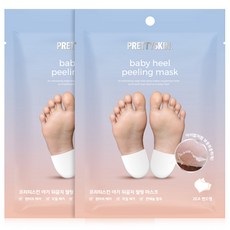 프리티스킨 아기 뒤꿈치 풋 필링 마스크 각질제거, 2개, 1개입