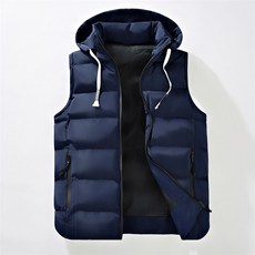 冬季連帽棉質馬甲背心 韓版寬鬆加厚無袖外套