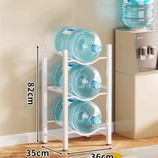 생수통 선반 브래킷 정리함 대용량 랙 식당 정리대 A (720L ), E. 단일 행 3개 레이어  배럴 3개 수용 가능