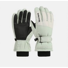 방수 터치 방한 스키장갑 주니어 오지 손가락, 그린, 1개