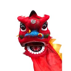舞獅頭 角色扮演服裝/配飾套裝, 紅, 1個