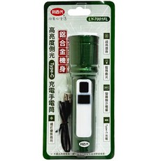利百代高亮度變焦TYPE C充電手電筒 強光手電筒 充電手電筒 防身手電筒 伸縮, 綠色, 1個