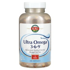 KAL Ultra Omega 3-6-9 소프트젤 200정 KAL (칼), KAL, Ultra Omega 3-6-9, 소프트젤 2