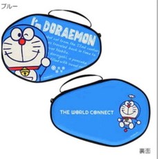 KUDA桌球 哆啦A夢 小叮噹 桌球拍套 硬殼 保護拍套 球拍保護套, 1個, 哆啦A夢-藍, 哆啦A夢-藍