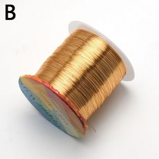 0 2 1mm 변색 방지 Colorfast 구리 구슬 와이어 DIY 공예 팔찌 목걸이 귀걸이 쥬얼리 액세서리 만들기, 0.8mm-45m, B, 1개