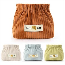 Corduroy Storage Bag Lipstick Bag 여성 화장품 가방 스냅 스토리지 백 자동 클로저 여행 미니 동전 지갑