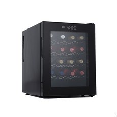 智能紅酒櫃 20瓶 恆溫恆濕 風冷, 磨砂黑, 半導體冰箱JC-48AW