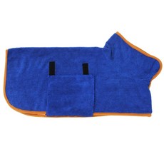 애견 극세사 목욕 가운 강아지 고양이 수건 WI084DG, 블루, 2개