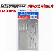 USTAR 優速達 UA80016 鋼彈模型通用款金屬蝕刻片改裝套件-噴射器鋸片, 1個
