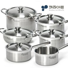 키친아트 인덕션 퀸즈 통3중 스텐레스 편수냄비, 18cm, 1개
