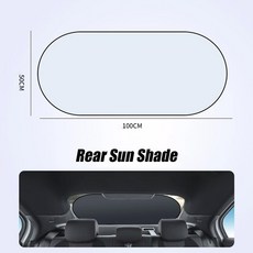반사 자동차 차양 커버 후면 유리창 태양 보호 단열 정보 커튼 접이식 보관, 4. Rear sun shade 1pc