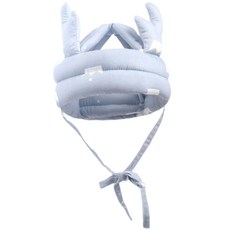 MommyWant 寶寶360度防撞帽 嬰兒學步護頭帽 防摔帽 兒童安全帽, 灰色皇冠, 1個