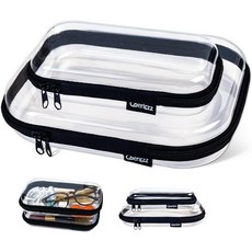 정리함용 그베를츠 클리어 지퍼 파우치 방수 하드 케이스 지퍼가 달린 플라스틱, 8in*1PCS,