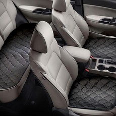 GMZ MOTORS 汽車用座椅套 超細纖維保暖冬季坐墊 Rock-Keep 3件式全套組, 黑色, 1套