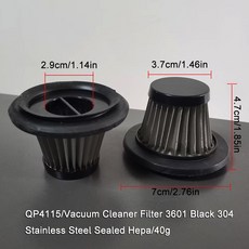 Hippa 자동차 진공 청소기 3601 블랙 스틸 304 71x49x47mm 필터 스테인레스 장착 도장 요소, Steel Hippa