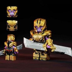 마블 아이언맨 스파이더맨 조립 미니 피규어 호환 블록, 1개, J_타노스