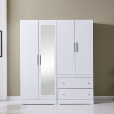 HDDL32N 수납옷장 거울장 장롱세트 1620, 화이트