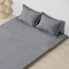 아르떼베딩 바른폼 탄탄한 3단 접이식 바닥 침대 수면 원룸 손님용 매트 토퍼 세트