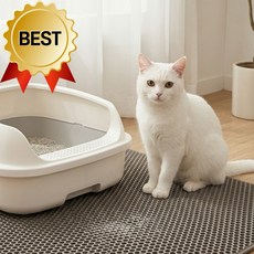 다비온 사막화방지 고양이 화장실 발판 모래매트 논슬립 벌집형, 1개, Grey