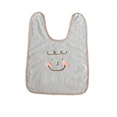 寶寶洗臉圍兜 兒童刷牙洗漱巾 口水巾, 1個, 笑臉【長35*寬50cm】