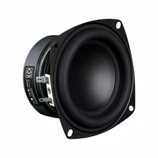 4吋長衝程大功率低音喇叭 鬆軟彈性超低音 Hi-Fi重低音揚聲器單體 圓形/方形可選, 方形, 黑, 8歐姆