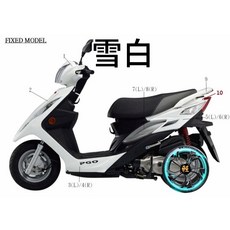 PGO BON 車殼後蓋, 10.後蓋(雪白)