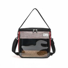 YSSHOP 햄스터 운반 가방 경량 소형 애완동물 여행용 백팩 휴대용 통기성 애완동물 캐리어 (야외 활동 및 동물병원, 레드 S