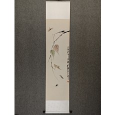 齊白石花鳥工筆劃 紙本立軸裝裱 微噴複製, 參考詳情頁