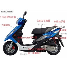 PGO BON BON 125 車殼 全車車殼 擋風板 前土除 車身蓋 下導流, 1個, 左下護蓋組合