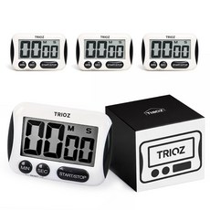 트리오즈 디지털 타이머 TT-291, 4개, 블랙