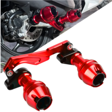 CHEKIS 범용 머플러슬라이더 PCX NMAX XMAX SYM 등 머플러 보호 일체형슬라이더, 레드