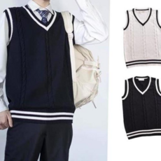 학생 니트 조끼 교복 유니품 스웨터 단체복 남성 여성_WFFKOAV
