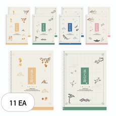 펜피아 1000 스프링 10칸한문 공용 초등노트 10p, 랜덤발송, 11개