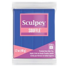 Sculpey Soufflé™ 폴리머 오븐 베이킹 클레이 콘플라워 블루 무독성 48.2g1.7온스 바 주얼리 제작 휴일 DIY 혼합 매체 등에 적합합니다! 프리미, Sculpey Soufflé™ 폴리머 오븐 베이킹 클