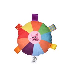 寵物發聲玩具 萌趣飛盤造型 響鈴玩具 可互動可自嗨, 貓圖案, 1個